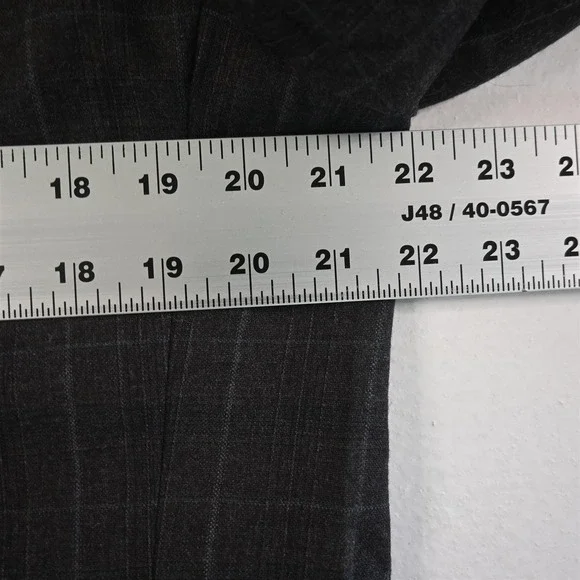 Byron 42R Gray Plaid Dover 100% Wool Mens Blazer Suit Jacket Sport Coat - Picture 7 of 12